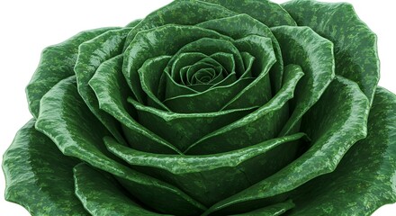 Fototapeta premium Green rose in white