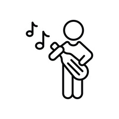 Music icon vector stock illustration