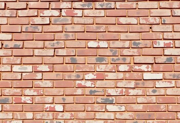 Fototapeta premium Stunning Brick wall with a painted pattern