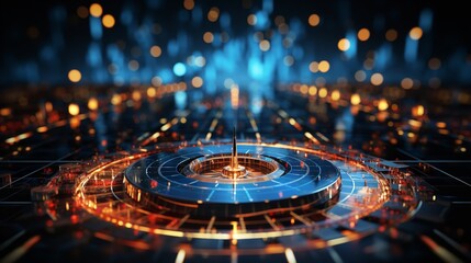 Target Poly Design Arrow and Aim Abstract Geometric.