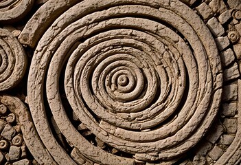 Fototapeta premium Picture Abstract stone spirals with a hypnotic, swirling effect