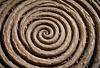 Fototapeta premium Picture Abstract stone spirals with a hypnotic, swirling effect