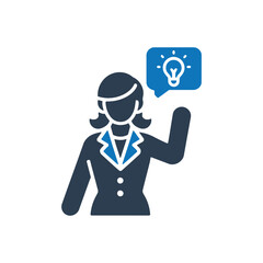 Female Idea Innovation Icon