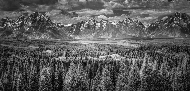 Grand view of Wyoming's Teton Range.