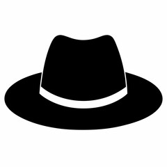 hat silhouette vector black