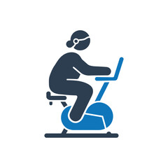 Fototapeta premium Woman Cycling Icon