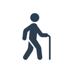 Person Walking with Cane icon