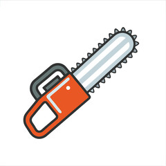 Modern Chainsaw Graphic Vector Illustration.