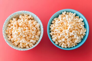 Popcorn in bowls