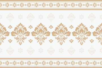 Elegant Seamless Damask Pattern &ndash; Vintage Ornamental Floral Background for Luxury Design and Home Decor
