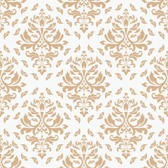 Elegant Seamless Damask Pattern – Vintage Ornamental Floral Background for Luxury Design and Home Decor