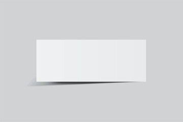 3D Realistic empty gift voucher card mockup isolated on background. Blank template for presentation discount, plastic coupon, train, movie, raffle, carnival, concert, festival, flyer or event ticket 
