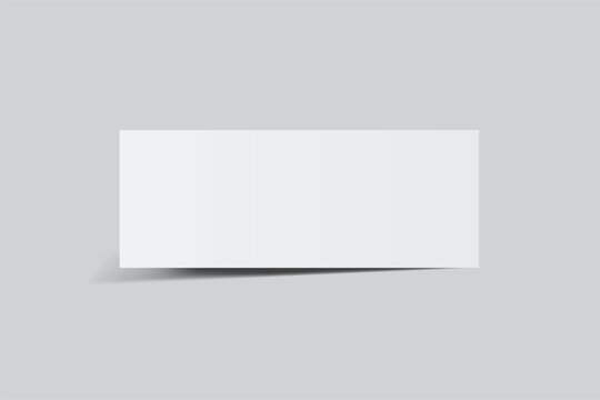 3D Realistic empty gift voucher card mockup isolated on background. Blank template for presentation discount, plastic coupon, train, movie, raffle, carnival, concert, festival, flyer or event ticket 
