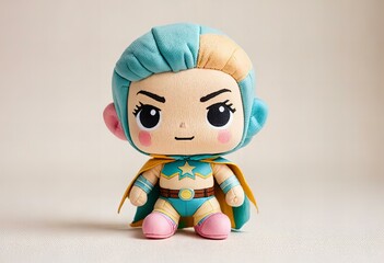 Picture Minimalist chibi determined mage character design, full body.