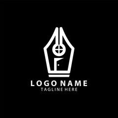 pen house logo design vector