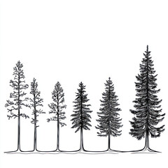Fototapeta premium vector illustration of a forest