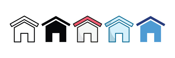 House Icon Icon Set Multiple Style Collection