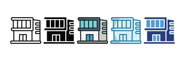 Modern Architecture Icon Set Multiple Style Collection