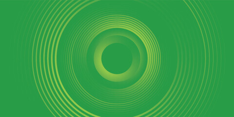 Abstract green glowing geometric lines on dark blue background. Modern shiny blue circle lines pattern. Futuristic technology concept. Suit for cover, poster, banner, brochure, header