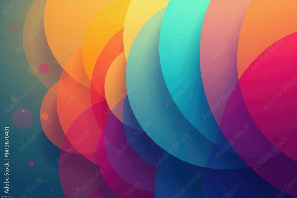 Poster repeating motif of overlapping circles, subtle gradients, subtle, pattern, elegant