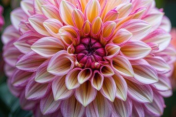 Obraz premium Stunning Macro Photography of Unfolding Dahlia Flowers in Close-up View