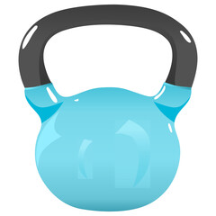 Kettlebell for Strength Training and Fitness. Dumbbell Icon for Gym and Health Illustration