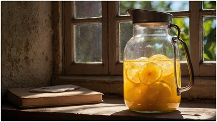 lemon juice in a glass jar