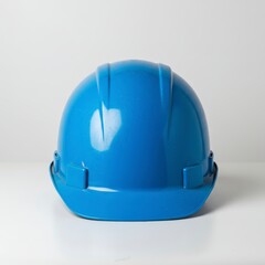 Fototapeta premium Blue Hard Hat Safety Protective Gear Still Life