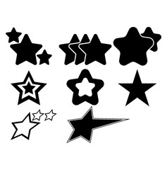 set of star vector icons