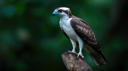 Fototapeta premium A perched raptor with striking features