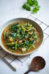 Stir fry vegetable in a plate 