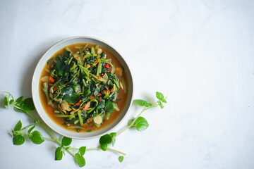 Stir fry vegetable in a plate 