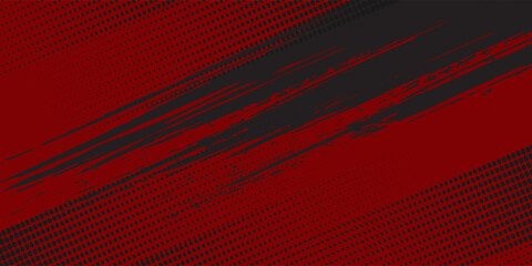 Fototapeta premium Grunge texture effect background. Distressed rough dark abstract textured. Black isolated on red. Graphic design element vintage style decoration concept