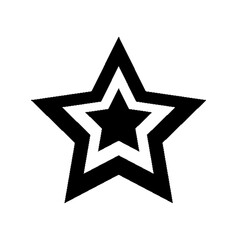silver star on black background