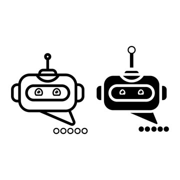 Batam, Indonesia - April 22, 2025 : Vector Bubble Chat artificial intelligence (AI) on a blank background, editable and color-changed. Chat box for app icons and more.