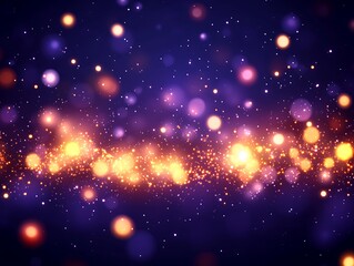 Fototapeta premium Radiant Particle Stream Illuminating the Night Sky with Sparkling Light