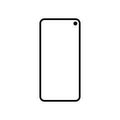 Smartphone screen vector illustration. phone device mockup for design and editing. ui app demonstration mockup