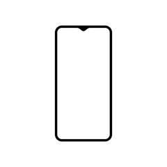 Smartphone screen vector illustration. phone device mockup for design and editing. ui app demonstration mockup