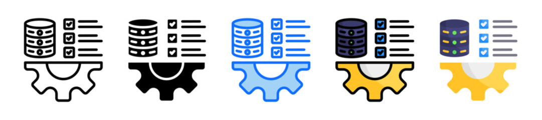 Description Icon Set Multiple Style Collection