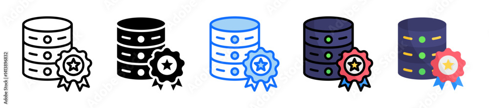 Poster quality icon set multiple style collection