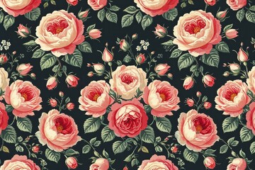 Classic Rose Floral Background Design for Timeless Elegance
