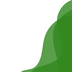 Fototapeta premium Green Wave Corner Transparant