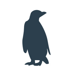 可愛いペンギンのシンプルシルエット