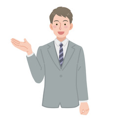 案内をするビジネスパーソン