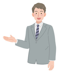 案内をするビジネスパーソン