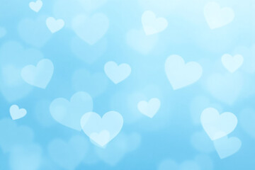 blue background with white hearts