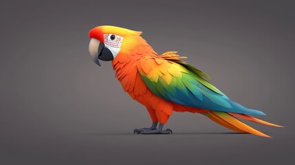 Obraz premium Scarlet Macaw in Surreal Hues