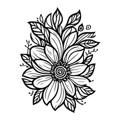 Elegant Floral Arrangement in Black and White