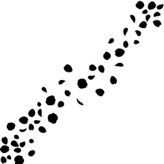 Abstract Black Petals Design Element on White Background Perfect for Wedding Invitations or Floral Decorations