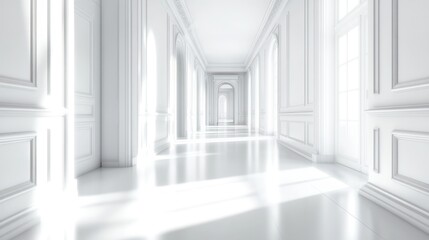 Fototapeta premium Grand white hallway